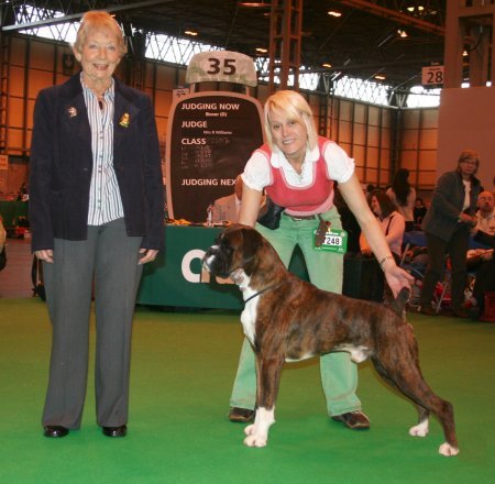 CH Winuwuk Lust At First Sight winning Dog CC at Crufts 2009